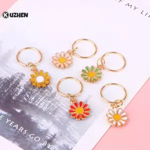 KUZHEN 5 Cái / bộ Hoa Cúc Hợp Kim Đan Stitch Markers Hợp Kim Kẽm Mặt Dây Chuyền Hoa Nhiều Màu Cho Dụng Cụ Đan DIY Phát Hiện HOT