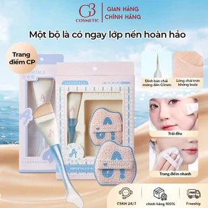Bộ cọ mút tán kem nền dàn nền AMORTALS nàng tiên cá, cọ tán nền tiên cá mềm mại đàn hồi, dễ dàng tán nền hoàn hảo