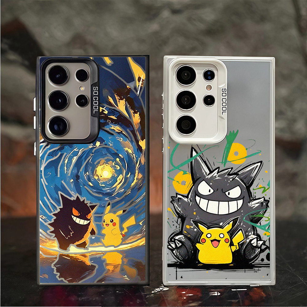 Dành Cho Samsung S26 Ultra S25 S24 Ultra S25FE S23 Ultra "Pikachu Gengar" Ốp Điện Thoại Cứng Micro Mờ ‌/ A56 A17S24 + S23 FE S22U S20FE S21 Vỏ Samsung chống sốc