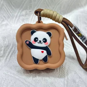 Gấu Trúc Dễ Thương Silicon Ví Đựng Tiền Xu Tai Nghe Cáp USB Túi Bảo Quản Túi Cáp