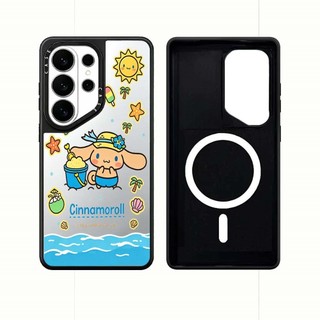 Từ Bãi Biển Bãi Biển Thỏ Mèo Gương Cứng Phone Case For Samsung Galaxy S26 25 24 23 UItra S26 25 24 Plus Vỏ Bảo Vệ Chống Sốc