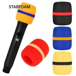 STABFOAM 1 Vỏ Micro, Micro Xốp Dày Kính Chắn Gió, Nắp Micro Có Thể Giặt Được Có Thể Tái Sử Dụng Cho Phòng Thu Phỏng Vấn Karaoke DJ