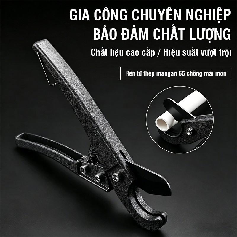 Kéo Cắt Ống Nhựa Cầm Tay Chuyên Dụng – Kìm Cắt Ống PVC PPR PE Hợp Kim Nhôm Lưỡi SK5 Cao Cấp