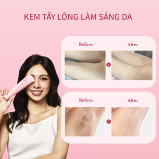 Bộ Kem Tẩy Lông Và Tinh Chất Chống Nắng UILICY 70g+200ml Nhiều Vùng, Tẩy Nhanh, Làm Sáng Da, Giảm Thâm, Bảo Vệ Lâu Dài