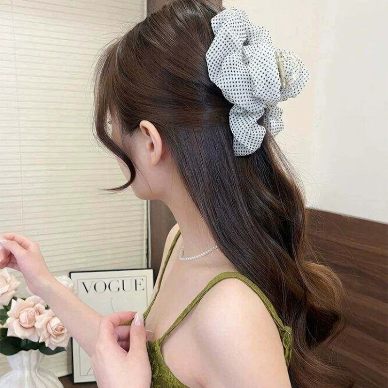 Kẹp tóc voan lớn Hàn Quốc Kẹp tóc đơn giản kiểu Pháp