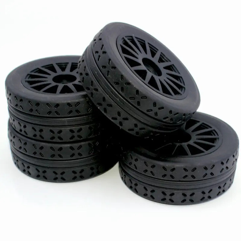 4 OD 70mm 1 / 10 RC Rally Đua Xe Đường Phố Lốp Và Bánh Xe Nhựa Cứng Cho Tỉ Lệ 1: 10 Trên Đường Trôi Lưu Diễn Xe 4 Chiếc MJXRC 10304 TT01 Rally 1 / 10 Đa Năng P103004Lốp kéo B