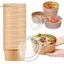 TRTR 50-Pa 500ml 750ml Bát Salad Dùng Một Lần - Bát Giấy Kraft Có Nắp Trong Suốt Nhiều Lựa Chọn VN