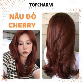[NHIỀU DƯỠNG] Thuốc nhuộm tóc NÂU ĐỎ CHERRY phủ bạc trẻ trung màu tóc đơn giản không cần tẩy tặng bộ dụng cụ