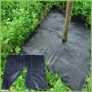 Thảm chặn rễ bằng vải sân vườn 47x47in với 8 cọc và 8 miếng đệm Vỏ đất sân vườn cho nhà kính rau gelhvn