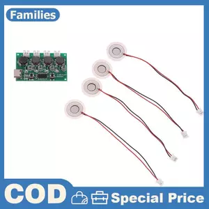 Máy tạo sương mù và bảng mạch điều khiển 4 tấm phun sương Tấm phun sương dao động 1 / 5 CÁI DC5V Type-C Máy tạo độ ẩm Mini Bộ dụng cụ DIY