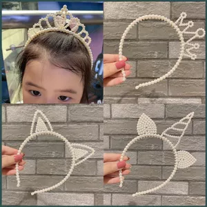SQ Ngọt Ngào Ngọc Trai Đầu Cho Bé Gái Nữ Mũ Đội Đầu Phụ Kiện Tóc Đạo Cụ Ảnh Sinh Nhật Trang Trí Tiệc Sống Thời Trang Tất Cả M