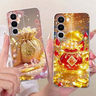 Dành Cho Realme C100 4G Ốp Lưng Mèo Đáng Yêu Hoạt Hình Túi May Mắn Silicon Mềm Bảo Vệ Cho RealmeC100 C 100 4G 2026 Vỏ Điện Thoại
