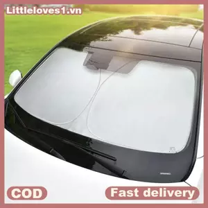 Littleloves1 Tấm che nắng kính chắn gió phía trước ô tô UV Áo cách nhiệt có thể gập lại cho mùa hè Bảo vệ đỗ xe ngoài trời VN