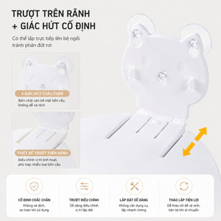 Ghế Tập Đi Vệ Sinh Chống Trượt Cho Bé Gấp Gọn, Bệ Thu Nhỏ Bồn Cầu An Toàn Tiện Lợi Cho Trẻ Em