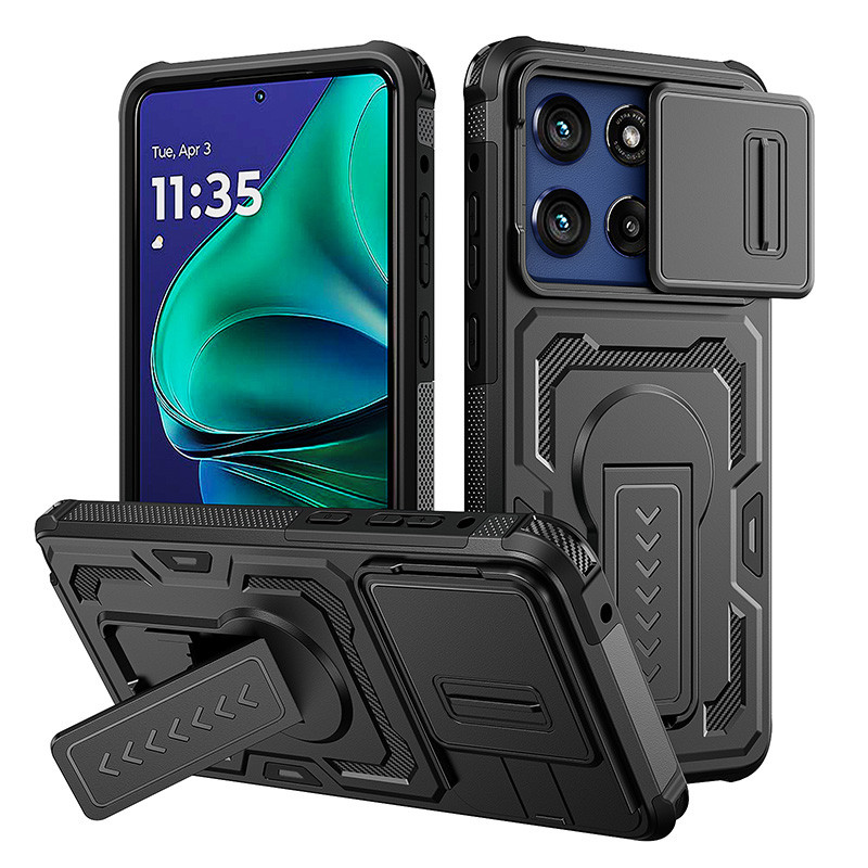 Dành cho Motorola Moto G Stylus 5G (2025) Vỏ giáp chống sốc chắc chắn Vỏ trượt Camera Bảo vệ khung kéo đẩy