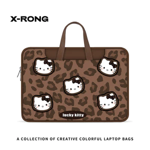🔥Túi xách đựng laptop túi xách laptop chống sốc dễ thương Xiangrong Túi đựng máy tính xách tay Hello Kitty dễ thương Thích hợp cho nữ di động 52cm 43cm 14 Túi đựng máy tính bảng văn phòng Phong cách mới