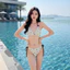 Đồ Bơi Nữ Chia Hoa Bikini Ôm Hơn Nhìn Nhỏ Ngực Push-Up Váy Người Nhỏ Bên Biển Nóng Mùa Xuân Dây Đồ Bơi SVXZ