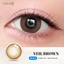 Kính áp tròng khoá ẩm 8H 3 Tháng Màu Nâu Olive Tự Nhiên CARASE, Lens cận VEIL BROWN