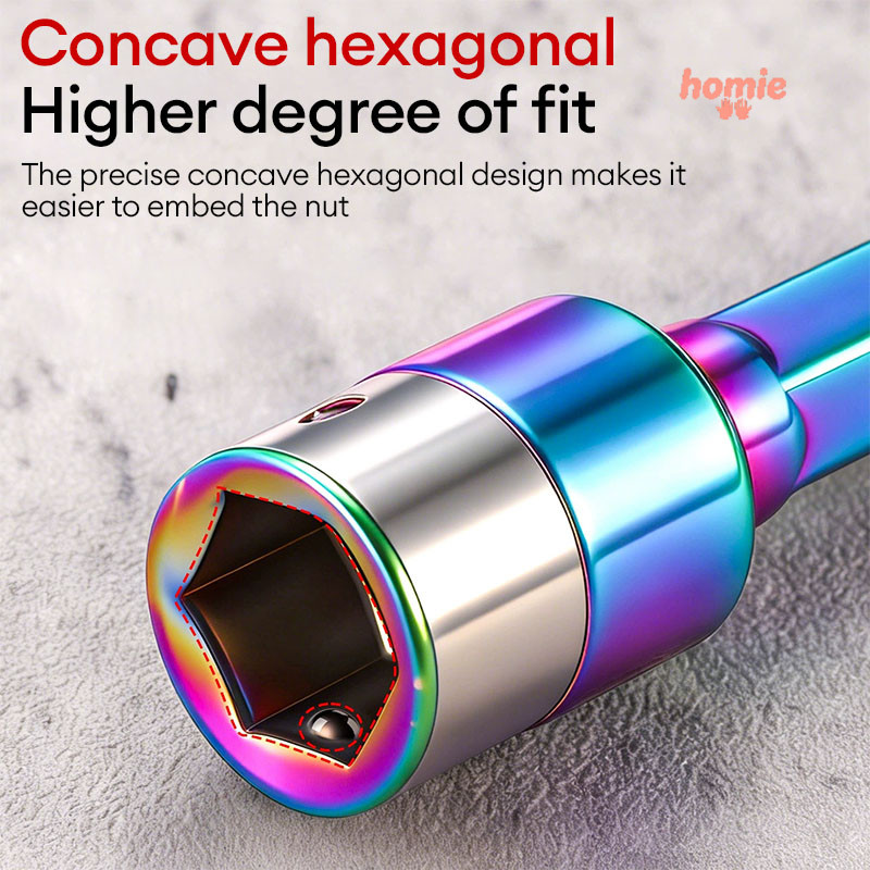 ✨Homie✨Ổ cắm tuốc nơ vít không khí không từ tính phổ thông 8mm Độ cứng cao Chuôi lục giác màu