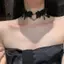 AqToCna Gothic Ren Garter Thắt Lưng Trái Tim Nơ Chữ Thập Gothic Chân Garters Trắng Đàn Hồi Choker Nữ Chân Vòng Dây Đeo Dụng Cụ Cosplay AqToCna