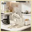 Nắp nồi nhà bếp B & N Ra 5 khe cắm sắp xếp để lưu trữ tủ mặt bàn Tiết kiệm không gian Giá đỡ có thể điều chỉnh cho gia đình.