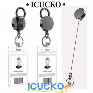 Móc chìa khóa có thể thu vào ICUCKO Kẹp dây buộc chống mất đa chức năng có thể thu vào