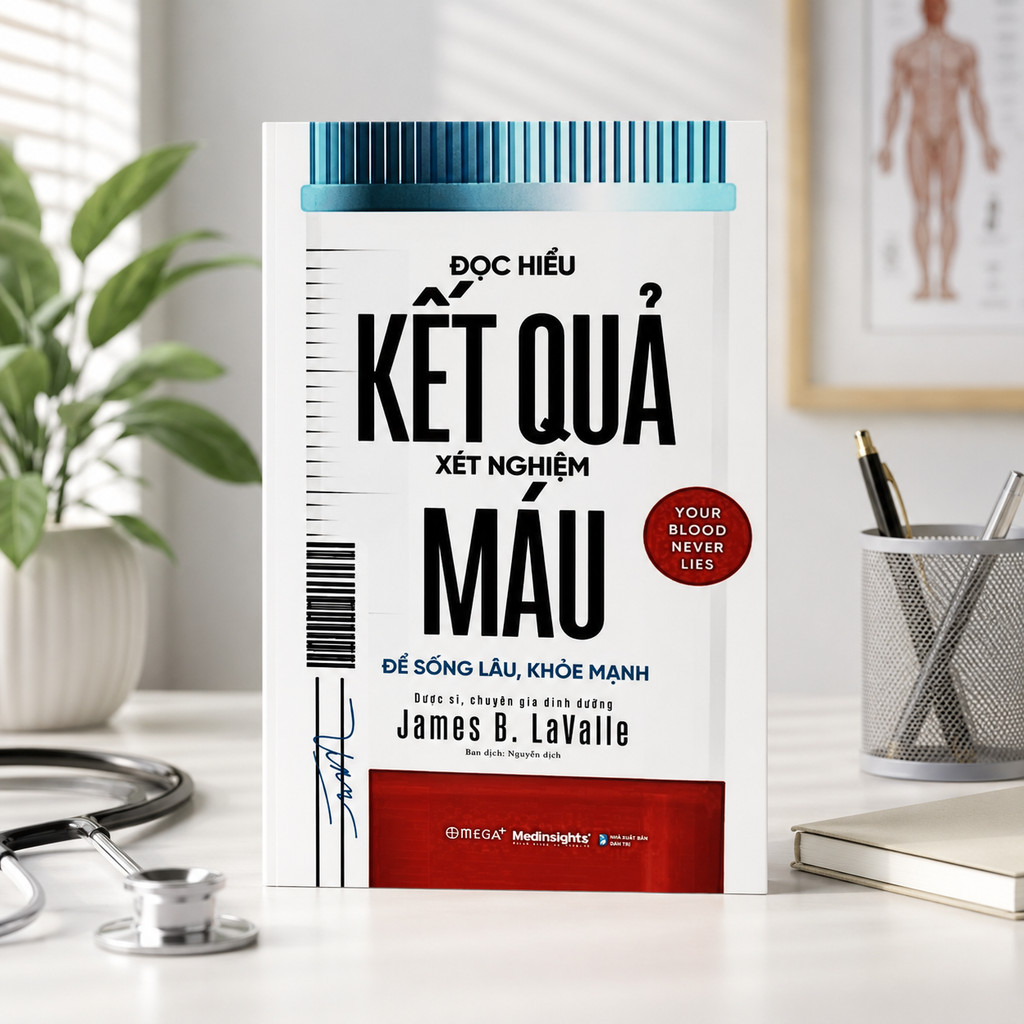 Sách -  Đọc Hiểu Kết Quả Xét Nghiệm Máu - Để sống lâu, khỏe mạnh (Alpha Books)