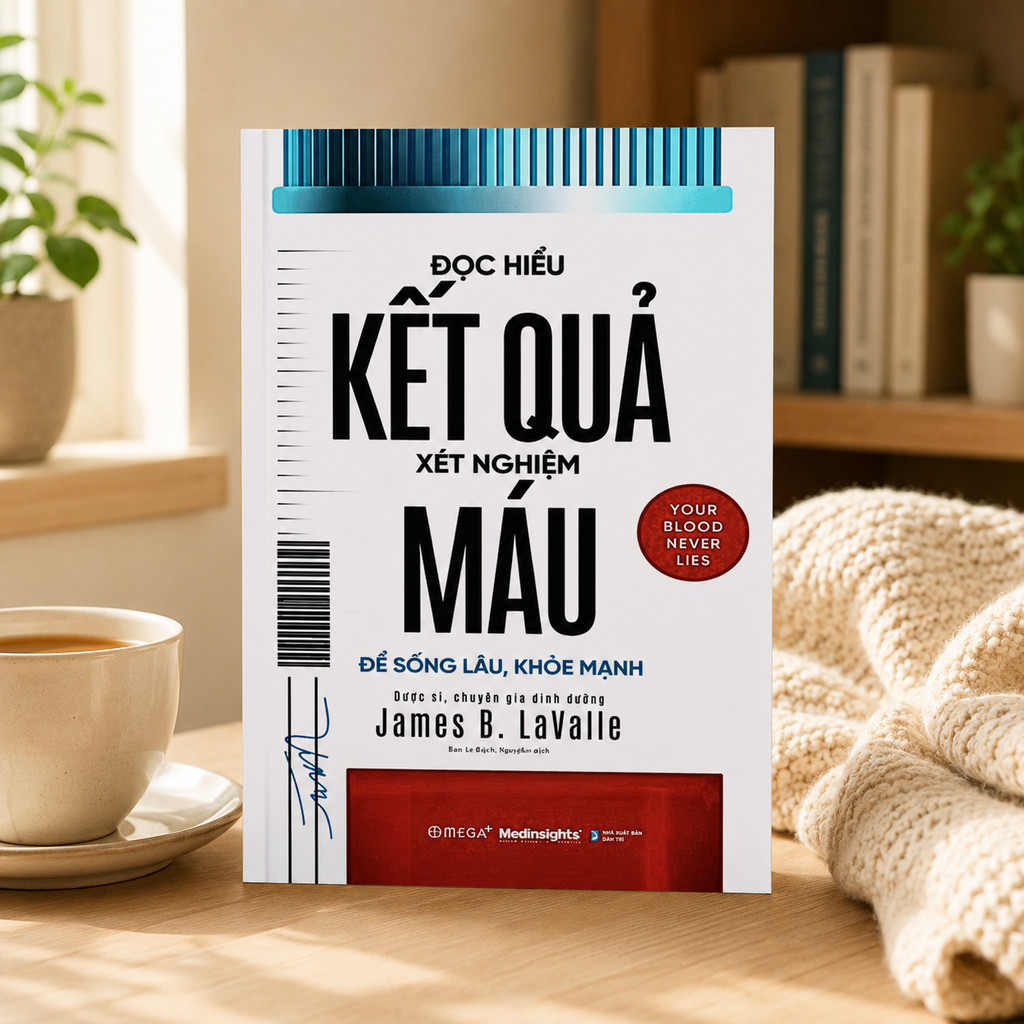 Sách -  Đọc Hiểu Kết Quả Xét Nghiệm Máu - Để sống lâu, khỏe mạnh (Alpha Books)
