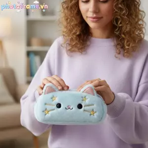 Khung Ảnh Hoạt Hình Dễ Thương Sang Trọng Ngôi Sao Mèo Hộp Đựng Bút Chì Nhiều Lớp Dung Tích Lớn Văn Phòng Phẩm Túi Bảo Quản Sinh Viên Hộp Đựng Bút Chì Văn Phòng Phẩm VN
