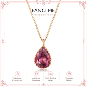 FANCIME Carleen Vòng cổ mặt dây chuyền Tourmaline hình quả lê