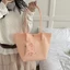 Túi xách trong suốt CPINCP, Túi Tote PVC dung tích lớn, Túi đeo vai đi biển chống nước màu thạch trơn mùa hè