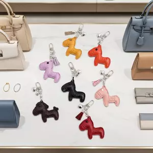 PNPIA- Hoạt Hình Dễ Thương Tình Yêu Pony Da Móc Khóa Kawaii Quyến Rũ Ngựa Bapa Túi Xách Mặt Dây Chuyền Treo Đồ Trang Trí Trang Trí Móc Khóa Quà Tặng