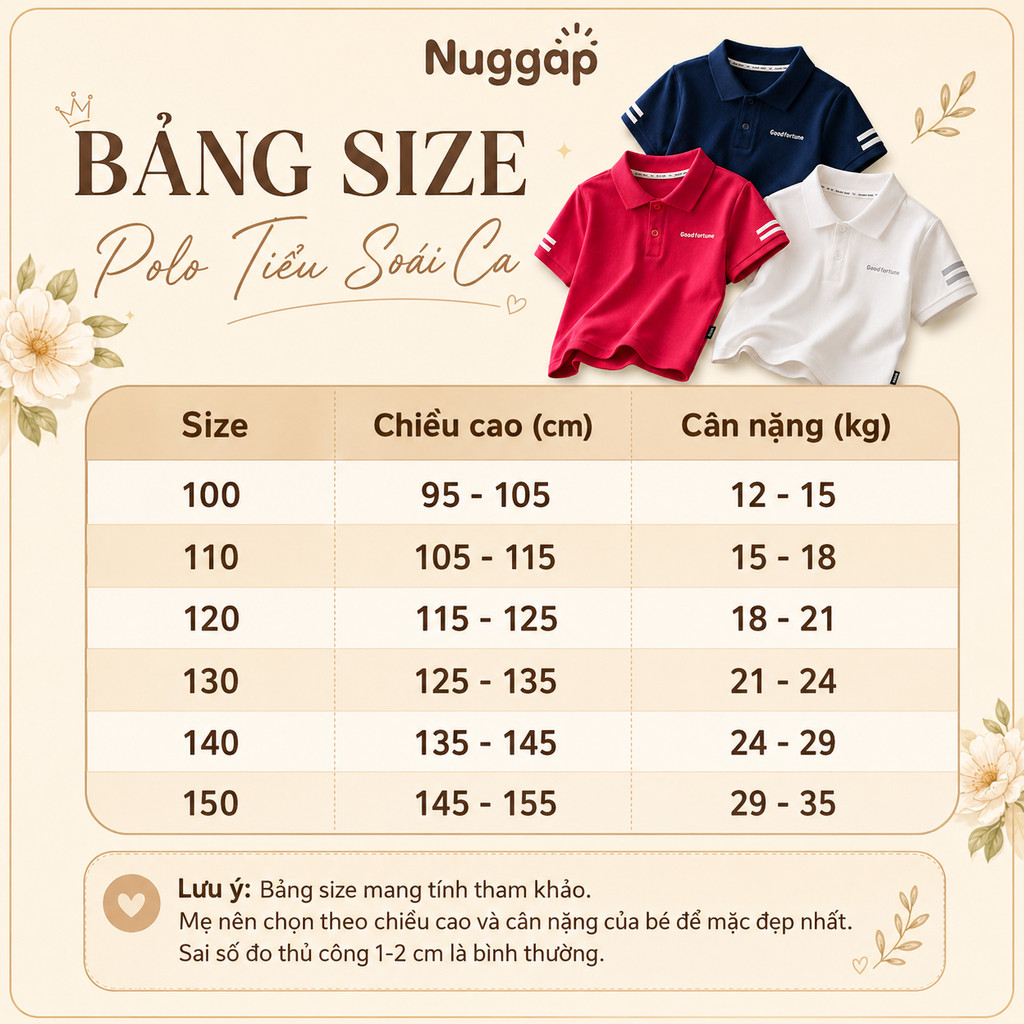 Áo Polo Bé Trai Áo Thun Có Cổ Trẻ Em Vải Cá Sấu Cotton Thoáng Mát FORTUNE NUGGAP