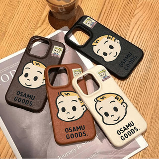Ốp lưng iPhone cao cấp chống sốc họa tiết da mềm OSAMU GOODS mẫu cặp đôi - iP X/XS/11/12/13/14/15/16/17/Plus/Pro/Max/Air