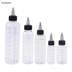 Luckyew 30ml-250ml Nhựa PET Dung Tích Lỏng Chai Nhỏ Giọt Sắc Tố Hộp Mực TQ
