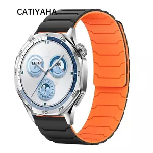 Dây đồng hồ từ tính CATIYAHA, silicone điều chỉnh, vòng loop 20/22mm, thời trang, dễ đeo cho Huawei GT5/GT4