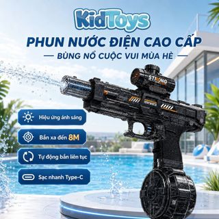 Đồ Chơi Phun Nước Điện Tự Động T60 KidToys - Dung Tích Lớn Cho Bé Thoải Mái Chơi Ngoài Trời