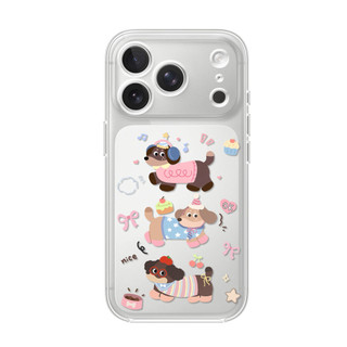 Chó lạp xưởng dự tiệc ỐP đIệN ThoạI Cho IPhone 17 16PRO 15Plus 14 13 12 11 Promax XR XSMAX ốP Silicon TPU MềM Trong SuốT
