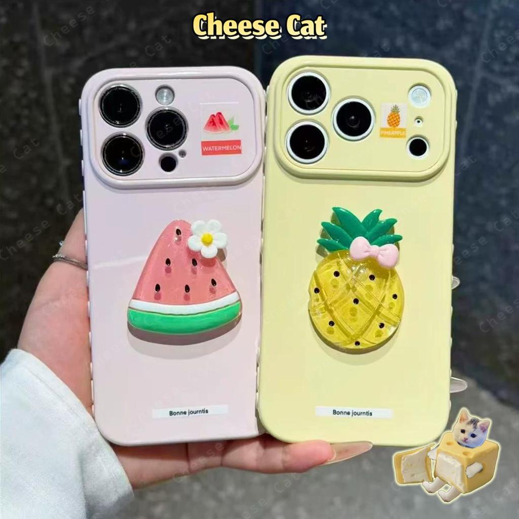 Ốp Điện Thoại Trái Cây Nhiệt Đới Dưa Hấu Đào Dứa Cho iPhone 17 Pro Max 11 12 13 14 15 16 Plus
