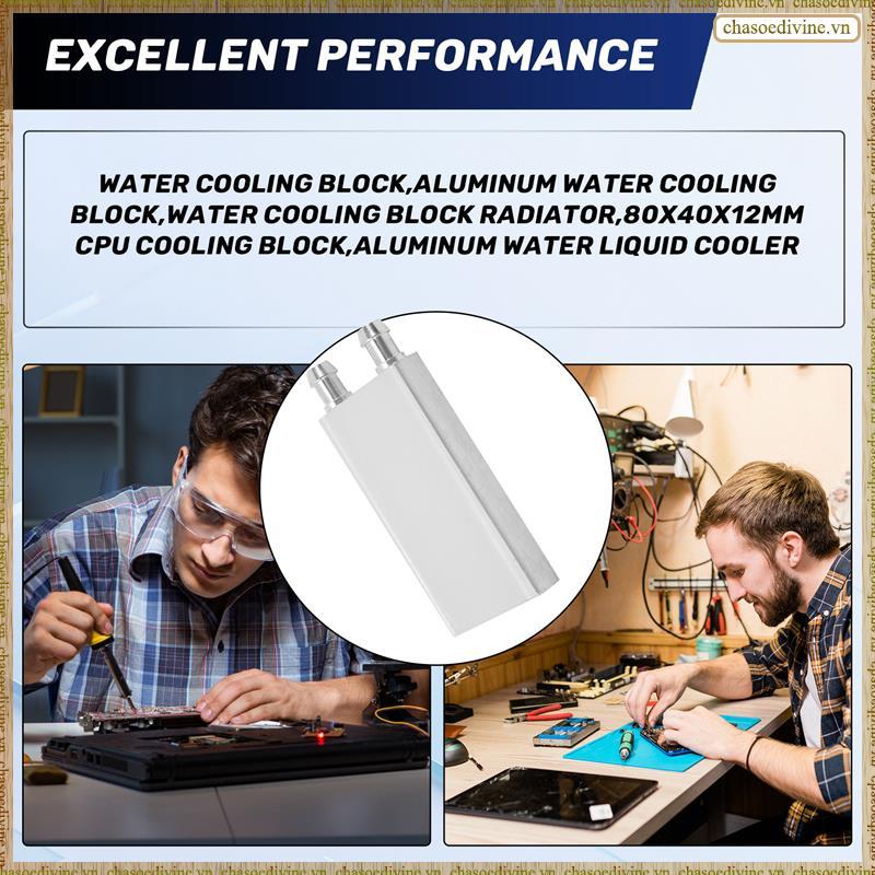 [K O G X] Khối làm mát bằng nhôm 80X40X12mm cho tản nhiệt CPU máy tính