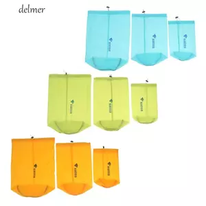 Túi lưu trữ chống nước DELMER, Gói lưu trữ Túi khô ngoài trời siêu nhẹ, Túi dây đeo lều di động Túi dây rút du lịch Nylon Túi cắm trại đi bộ đường dài
