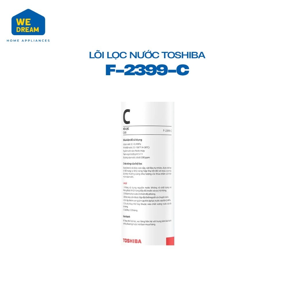 Lõi Lọc Nước Toshiba Số 3 F-2399-C - Hàng Chính Hãng
