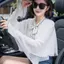 LUImo Mới Mỏng In Khăn Choàng Nữ Mùa Hè Chống Tia UV Đi Áo Choàng Nữ Poncho Mũi SBS