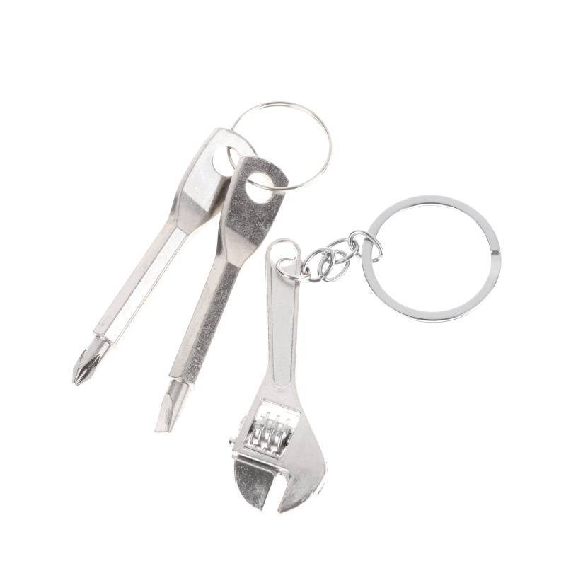 CMinYP 3 Cái / bộ Mini Cross + Tua Vít Phẳng + Cờ Lê Bộ Di Động Cờ Lê Mini Đa Năng Móc Khóa Cho Xe Đạp Công Cụ Sửa Chữa Xe Máy Glory