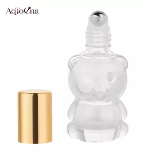 AqToCna 8ML Gấu Nhỏ Thủy Tinh Con Lăn Chai Nước Hoa Du Lịch Có Thể Đổ Lại Con Lăn Bóng Lọ Mỹ Phẩm Hộp Đựng AqToCna