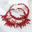 ECK 2 Chiếc Vintage Phóng Đại San Hô Đỏ Nelace Dành Cho Nữ Thời Trang Bé Gái Phong Cách Boho Tuyên Bố Retro Nelaces Mỹ Trang Sức Quà Tặng HOT