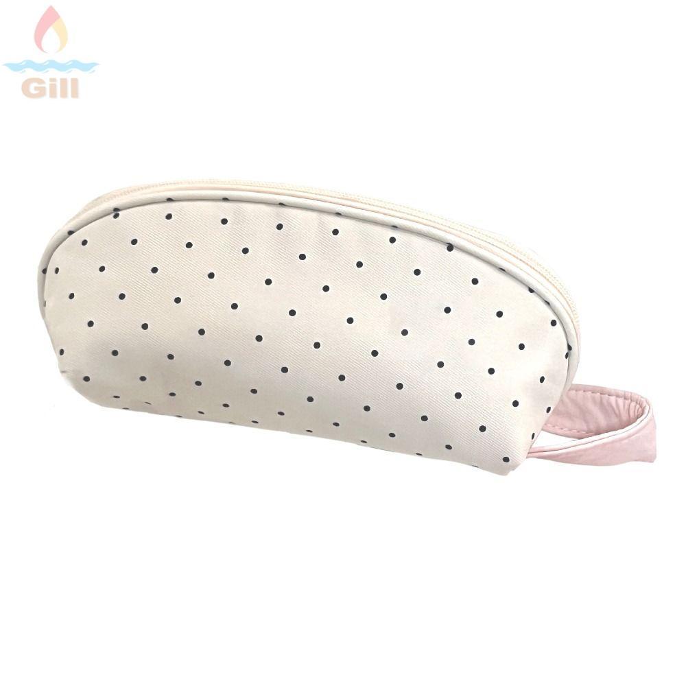 Bút chì GILL, Túi đựng bút đa chức năng chấm bi, Túi đựng văn phòng phẩm hình vỏ dung tích lớn Hàn Quốc Đồ dùng học tập