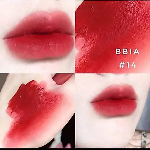 Son Bbia Velvet Lip Tint Hàn Quốc Màu 14 Chill Boss, Son Kem Lì Bbia Màu 14 Đỏ Thuần