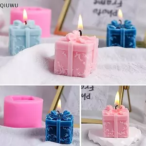 QIUWU DIY Nến Khuôn Xà Phòng Handmade Hộp Quà Giáng Sinh Khuôn Nến Khuôn Silicon.