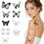 WANYEDI 10 Cái / bộ Hình Xăm Tạm Thời, Miếng Dán Hình Xăm Bướm Chống Thấm Nước Lâu Dài, Sơn Cơ Thể Thực Tế Hình Bướm Mặt Hình Xăm Miếng Dán Nghệ Thuật Cơ Thể